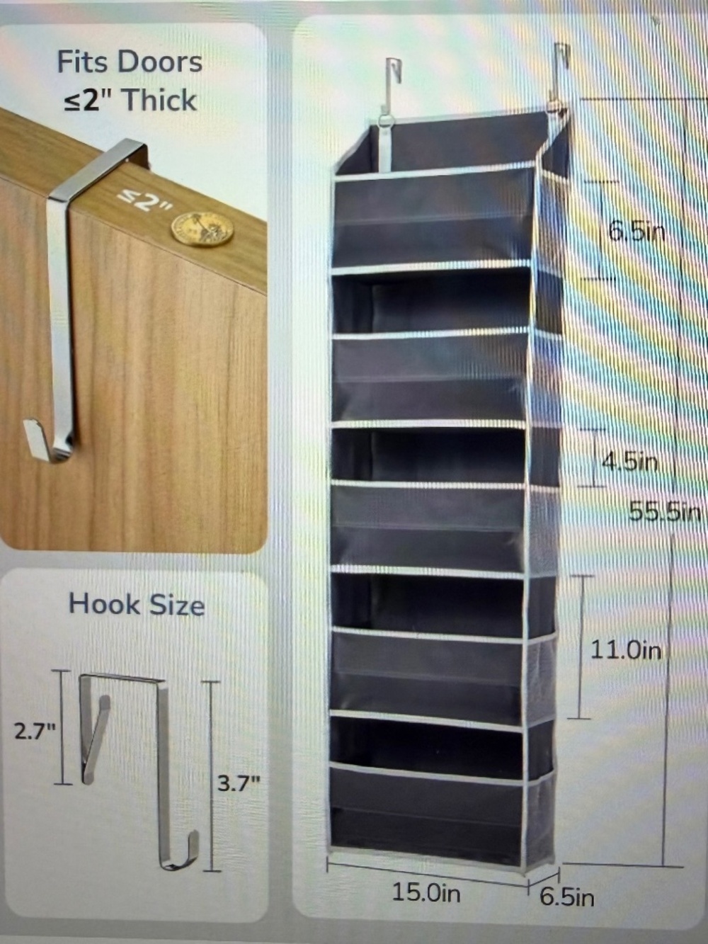 Dorm Over Door Organizer